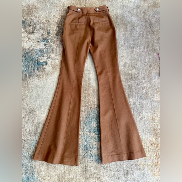 NWOT Veronica Beard Elbery Seamed Flare Pants Size 00. Cocoa - Picture 4 of 10